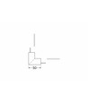 Profilsamler LINEA20 270DEG -  op / ned, anodiseret