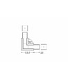 Profilsamler LINEA-IN20 90DEG - Anodiseret