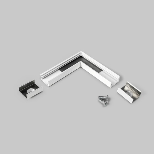 Profilsamler SLIM8 90DEG - Hvid lakeret