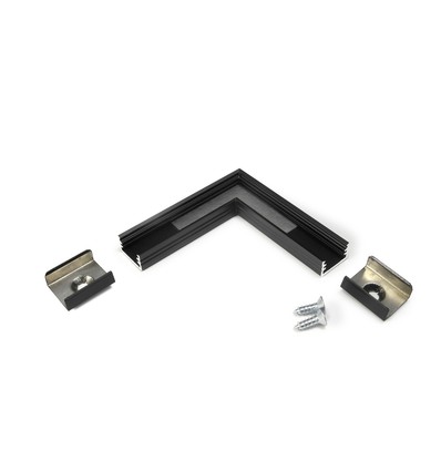 Profilsamler SLIM8 90DEG - Sort anodiseret