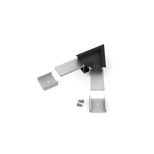 Profilsamler LINEA-IN20 60DEG - Sort anodiseret