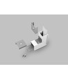 Profielverbinder LINEA-IN20 270GR - op / neer, wit gelakt