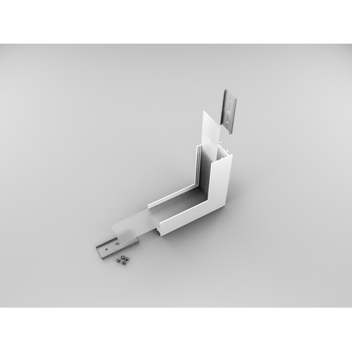 Connecteur de profil VARIO30-02 90° - haut / bas, laqué blanc