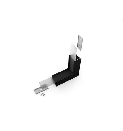 Profilsamler VARIO30-02 90DEG -  op / ned, sort anodiseret