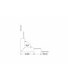Connecteur de profil VARIO30-02 90° - haut / bas, laqué blanc