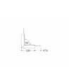 Profielverbinder VARIO30-05 90GR - op / neer, wit gelakt
