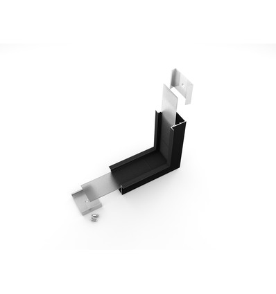 Profielverbinder VARIO30-07 90GR - op/omlaag, zwart geanodiseerd