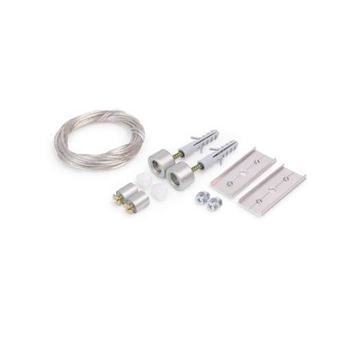 1,5m stroomvoerende draadophanging (50V), zilverkleurig