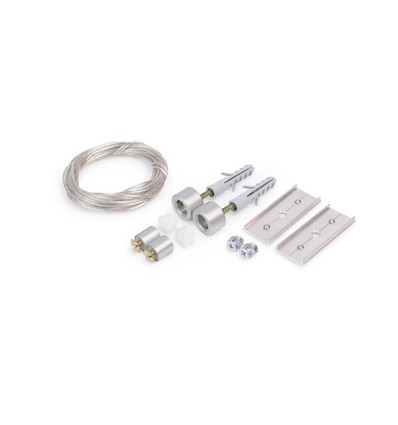 1,5m stroomvoerende draadophanging (50V), zilverkleurig