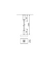 Suspension de câble 1,5 m pour montage, chrome