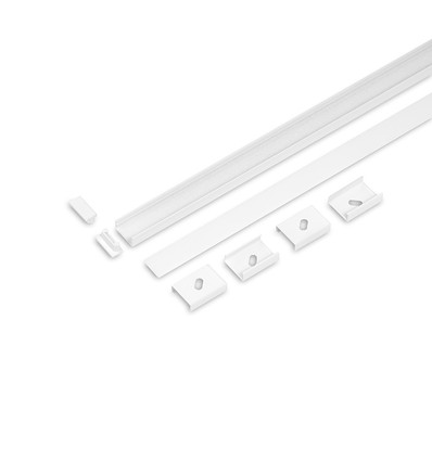 2m sett BEGTON12 + J SLIDE - Hvit