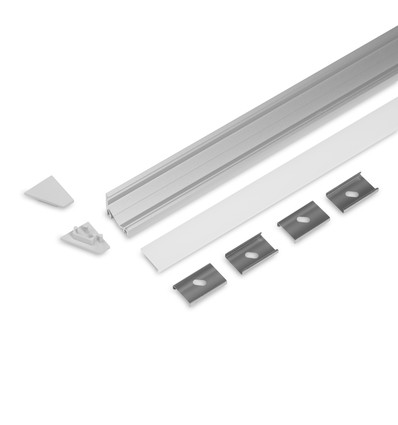 2m set CORNER12.V2 + F CLICK - Anodiserad