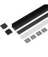 2m set LINEA20 + F CLICK - Zwart geanodiseerd