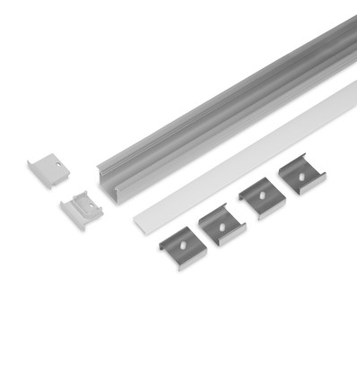 2m sett LINEA-IN20 + F CLICK - Anodisert