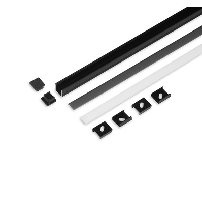 2m sett SMART10 + C2 CLICK - Svart anodisert