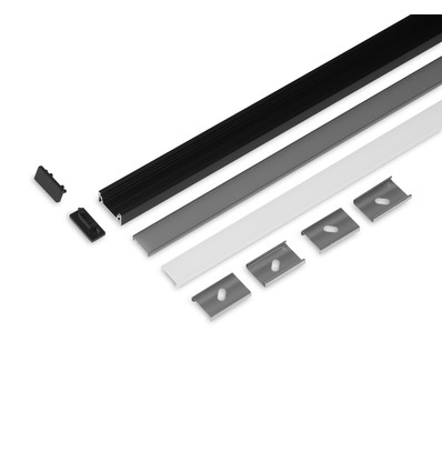 2m sett SURFACE10.V2 + C CLICK - Svart anodisert