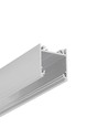 2m aluprofil LINEA20 EE7F/TY - Ubehandlet aluminium, påbygning, LED skinne