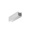 2m aluprofil LINEA20 EE7F/TY - Ubehandlet aluminium, påbygning, LED skinne