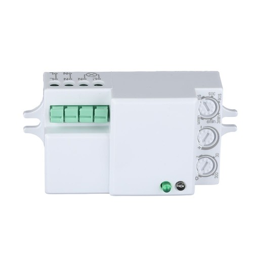 Mikrobølge bevægelsessensor til LED - Max 300W, 180°/360°, IP20 indendørs