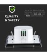 Capteur micro-ondes mural - Noir, pour encastrement, max 300W