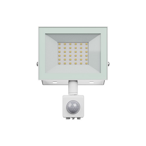Projecteur 30W avec capteur - IP44, Blanc, lampe de travail, capteur PIR
