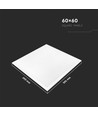 Dalle LED Casambi 60x60, 36W - Hauteur: 9mm, UGR19, cadre blanc