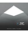 Dalle LED Casambi 60x60, 36W - Hauteur: 9mm, UGR19, cadre blanc