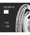 10m 8W/m ruban LED étanche - 24V, IP65, 120 LED par mètre, 6500K