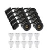 10 pcs spots encastrables Inno88 - Incl. 6W RA97 GU10, noir, IP44, approuvé pour isolation