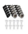 10 pcs spots encastrables Inno88 - Incl. 6W RA97 GU10, aluminium brossé, IP44, approuvé pour isolation