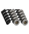 Lot de 10 spots encastrables GU10 Inno88 - Alu brossé, IP44, certifié pour contact avec isolation