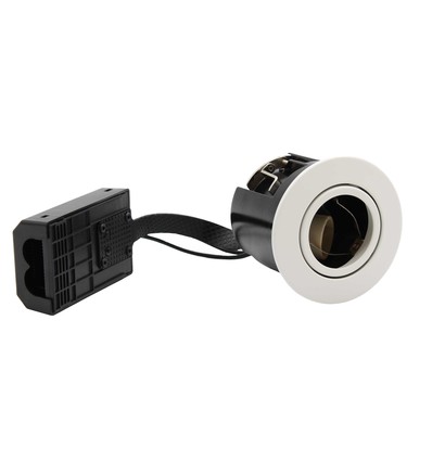 Spot encastrable GU10 Inno88 - Blanc mat, IP44, certifié pour installation en contact avec l'isolant