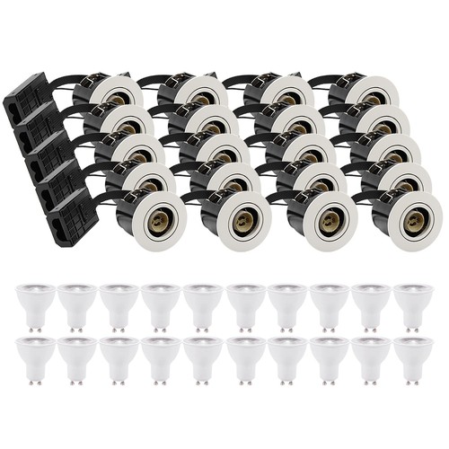 20 stuks inbouwspot Inno88 - Inclusief 6W RA97 GU10, mat wit, IP44, goedgekeurd voor isolatie