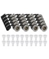 20 st. downlight Inno88 - Inkl. 6W RA97 GU10, borstad aluminium, IP44, godkänd i isolering