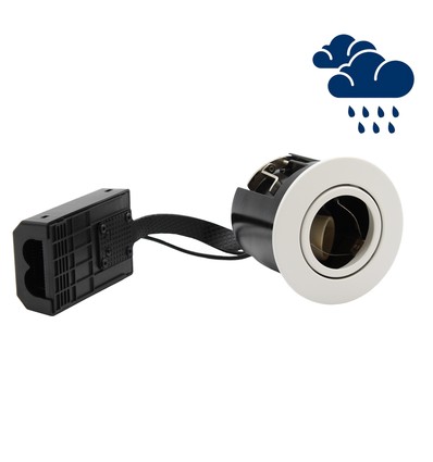 Spot encastrable GU10 Inno88 Extérieur - Blanc, IP44, certifié pour installation en isolant