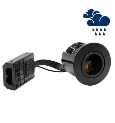Spot encastrable GU10 Inno88 Extérieur - Noir, IP44, homologué pour installation en contact avec l'isolant