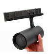 30W 3-faset Dæmpbar RA92 PRO-CCT skinnespot - 120lm/W, Sort, Justerbar CCT + lysstyrke, 3900lm, Flicker free