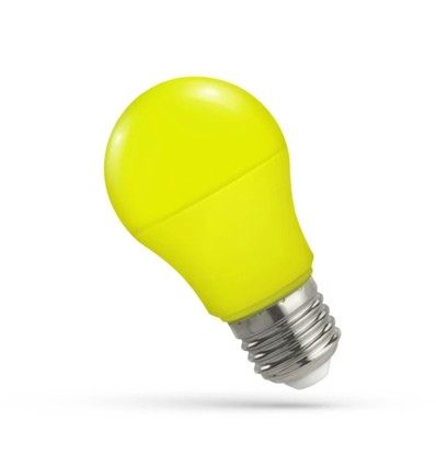Ampoule LED jaune E27 4,9W - A50, dépolie