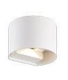 6W Up/Down Wandlamp ovaal - 3000K, Wit, Verstelbare stralingshoek