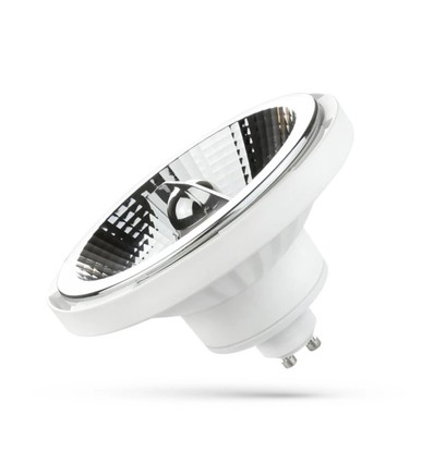 Spot LED GU10 10W dimmable - AR111, blanc, angle de diffusion 20°