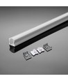 2m wit aluminium profiel voor LED strips - Incl. diffuser, voor opbouwmontage, IP20