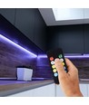 WiFi LED controller med fjernkontroll, 12V/24V - Smart Life, Google Home, CCT/RGB, 72-144W