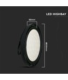 100W LED high bay, 120lm/W - 110 graden, IP65, 6500K, zwarte afwerking