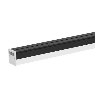 120cm 40W LED lysskinne - 107lm/W, Sort, IP20, IK08, gjennomfortrådet, 4000K