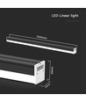 120cm 40W LED lysskinne - 107lm/W, Sort, IP20, IK08, gennemfortrådet, 4000K