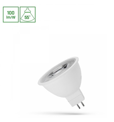 LED MR16 4W - 12V, 55 graden, koel wit, met lens, Spectrum