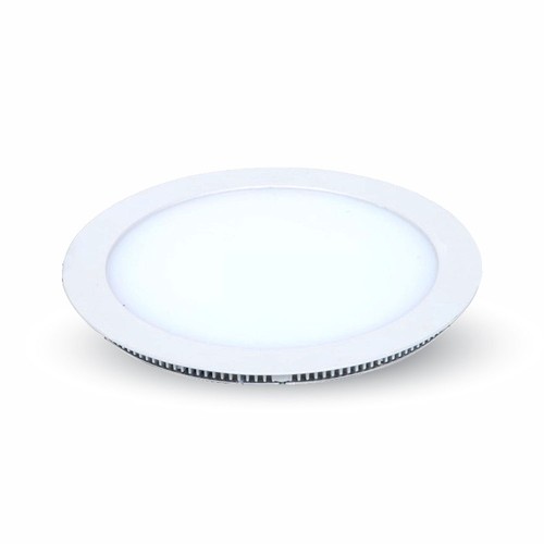 Panneau LED encastrable 22W Ø24cm - Perçage : Ø22 cm, Dim : Ø24 cm, bord blanc, design ultra-slim