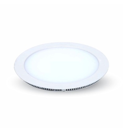 Panneau LED encastrable 22W Ø24cm - Perçage : Ø22 cm, Dim : Ø24 cm, bord blanc, design ultra-slim