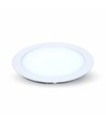 22W Ø24cm LED innfellingspanel - Hull: Ø22 cm, Mål: Ø24 cm, hvit kant, ultra-slim design
