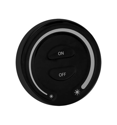 Variateur tactile pour rubans LED, noir - Sans fil, à piles, pour 12V/24V, montage mural